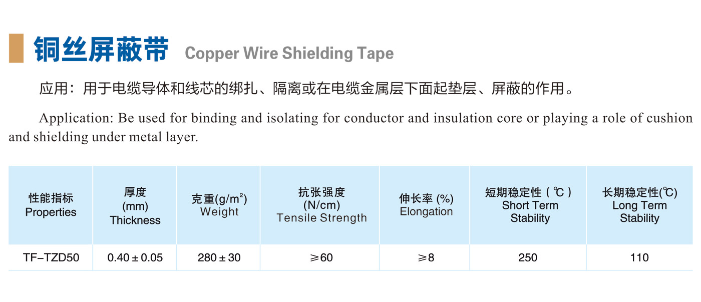 銅絲屏蔽帶-詳情